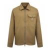Moncler Brown Stretch-Cotton Collared Jacket