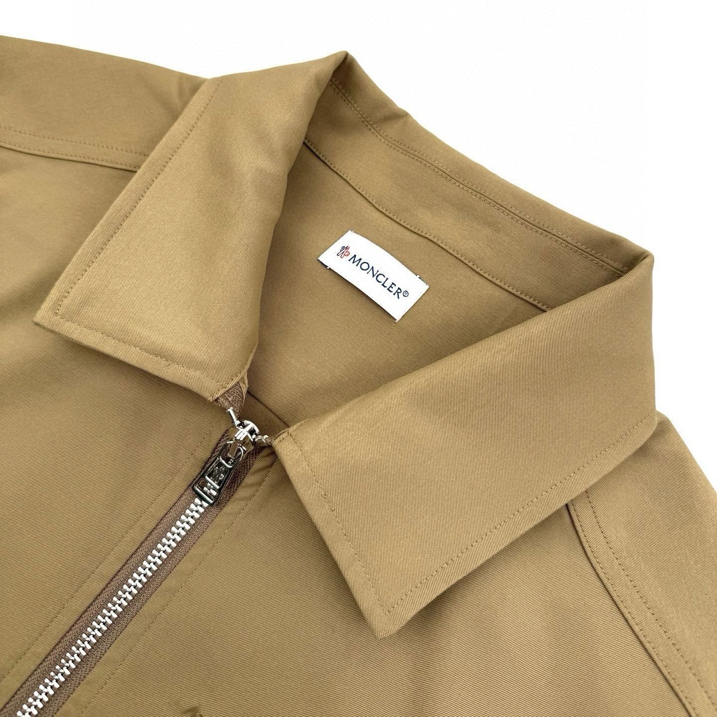 Moncler Brown Stretch-Cotton Collared Jacket - Afbeelding 3