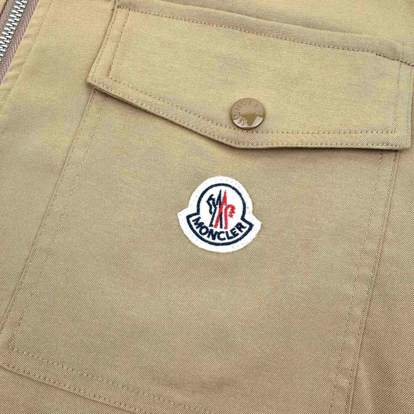 Moncler Brown Stretch-Cotton Collared Jacket - Afbeelding 4