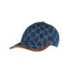 Gucci GG Denim Baseball Cap Blue White