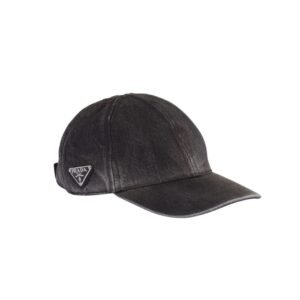 Prada Denim Black/Grey Logo Cap