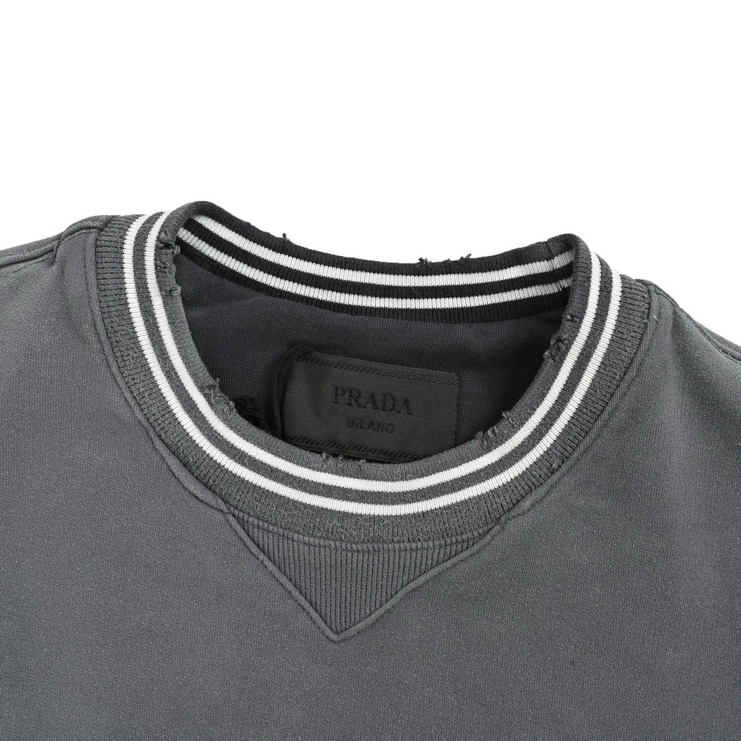 Prada Dark Grey Overlay Sweater - Afbeelding 4
