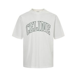 Celine University Logo Tee White Green