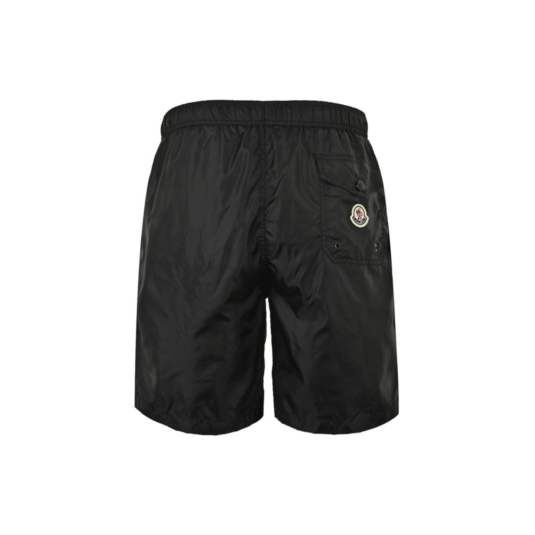 Moncler Backpocket Logo Black Swimshorts
