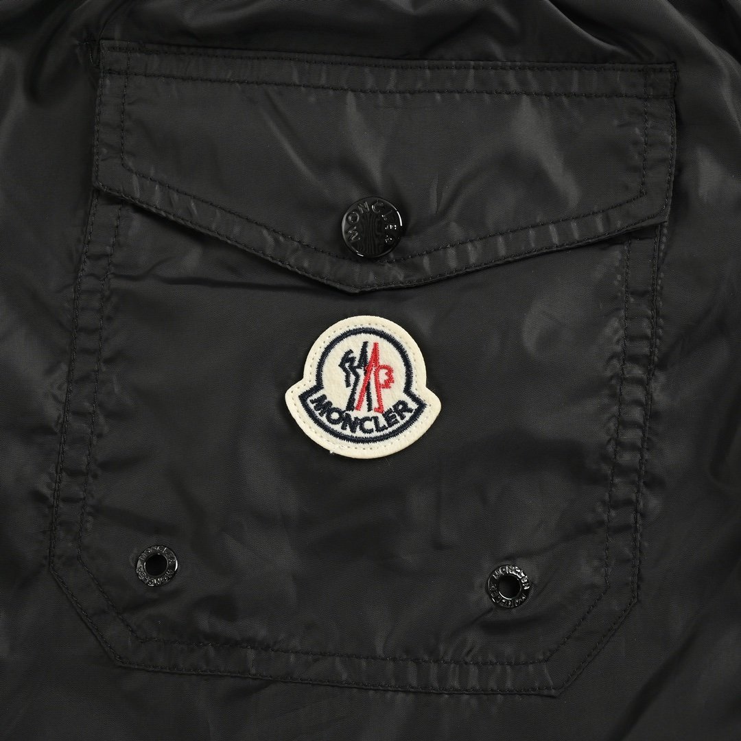 Moncler Backpocket Logo Black Swimshorts - Afbeelding 4