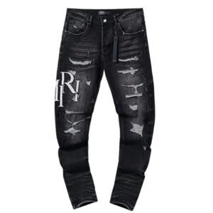 Amiri Logo Jeans Black Slim Fit