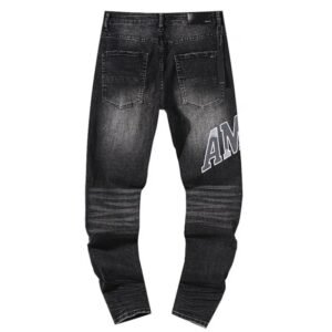 Alternative view of Amiri Grey Logo Jeans Black Slim Fit