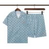 Casablanca Monogram Towelling Summer Set Blue