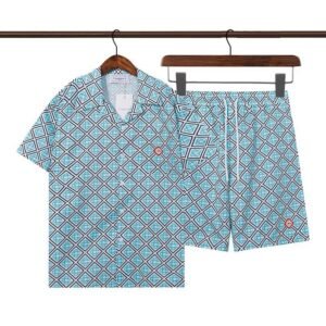 Casablanca Monogram Towelling Summer Set Blue