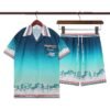 Casablanca Cuban Collar Summer Set Blue