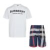 Burberry 2-Piece Summer Set White Blue