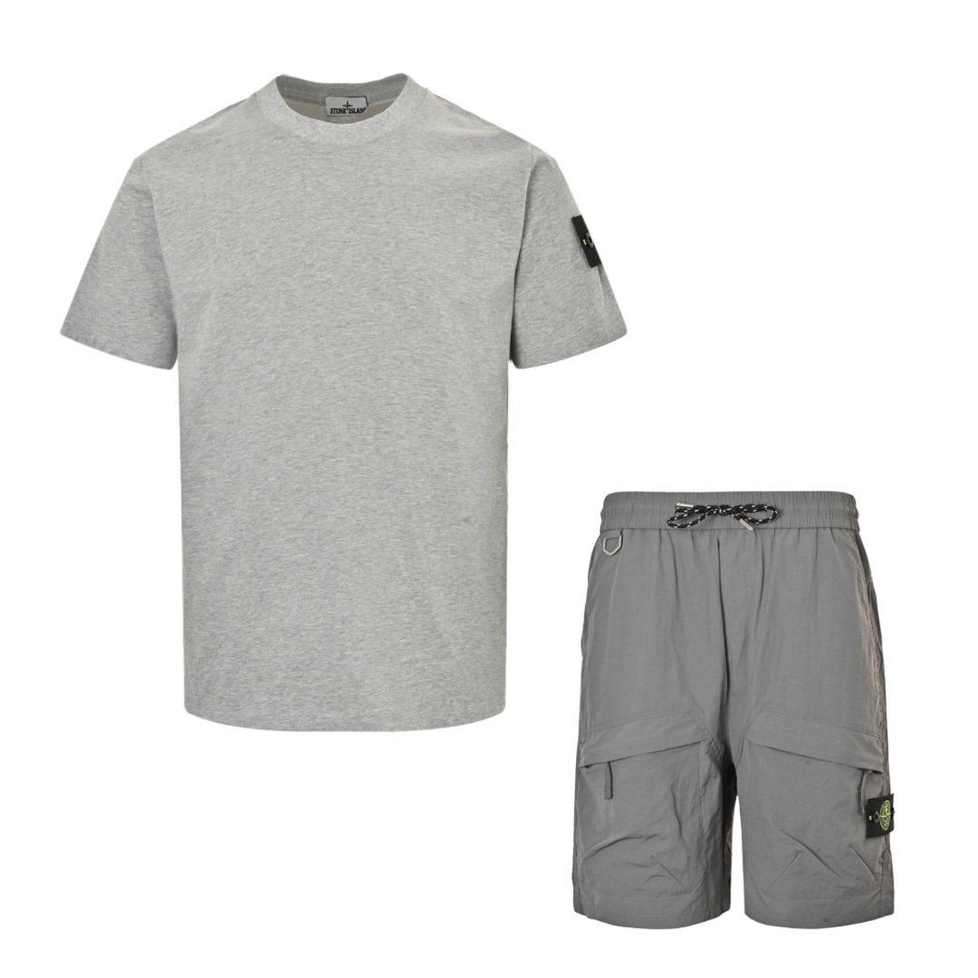 Stone Island 2-Piece Summer Set Grey