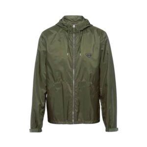 Prada Re-Nylon Hooded Jacket Green