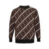 Fendi Logo Sweater Brown Black