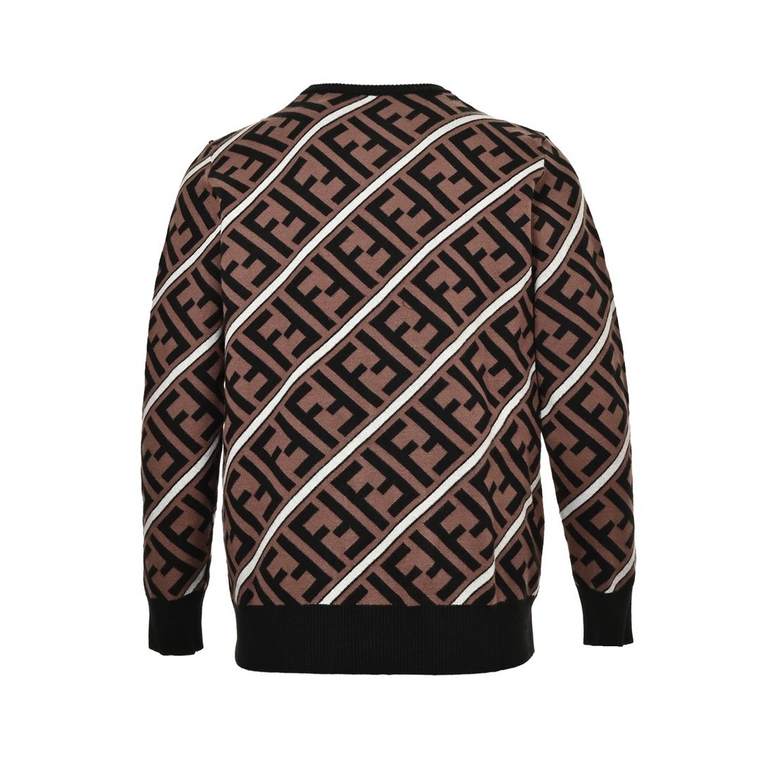Fendi Logo Sweater Brown Black - Afbeelding 3