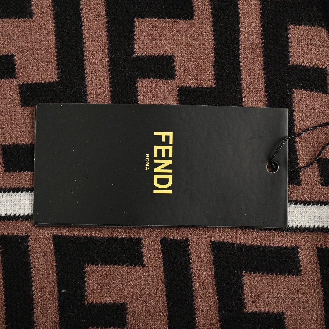 Fendi Logo Sweater Brown Black - Afbeelding 5