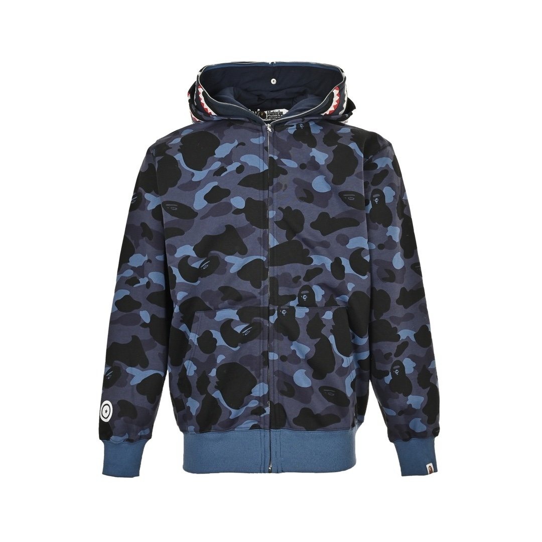 Bape Bathing Ape Colour Zipped Hoodie Blue
