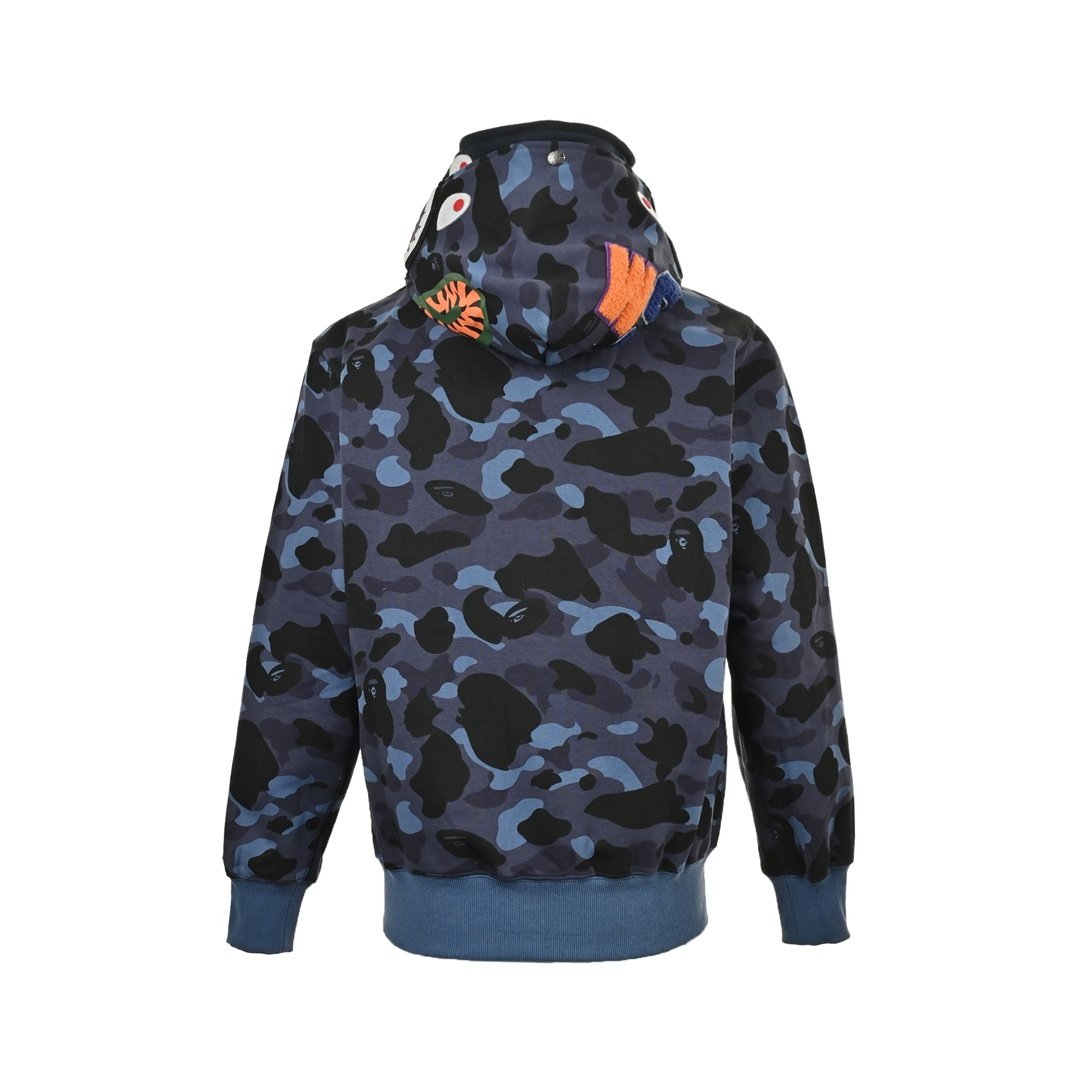Bape Bathing Ape Colour Zipped Hoodie Blue - Afbeelding 3