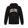 Celine Loose Hoodie In Cotton Fleece Black