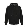 Burberry Letter Graphic Cotton Blend Zip Hoodie Black