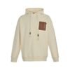 Loewe Anagram Leather Patch Cotton Hoodie White Ash