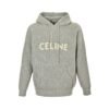 Celine Hooded Wool Hooded Sweater Grey Oversized