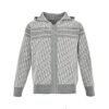 Dior Reversible Printed Cashmere Zip Hoodie Grey