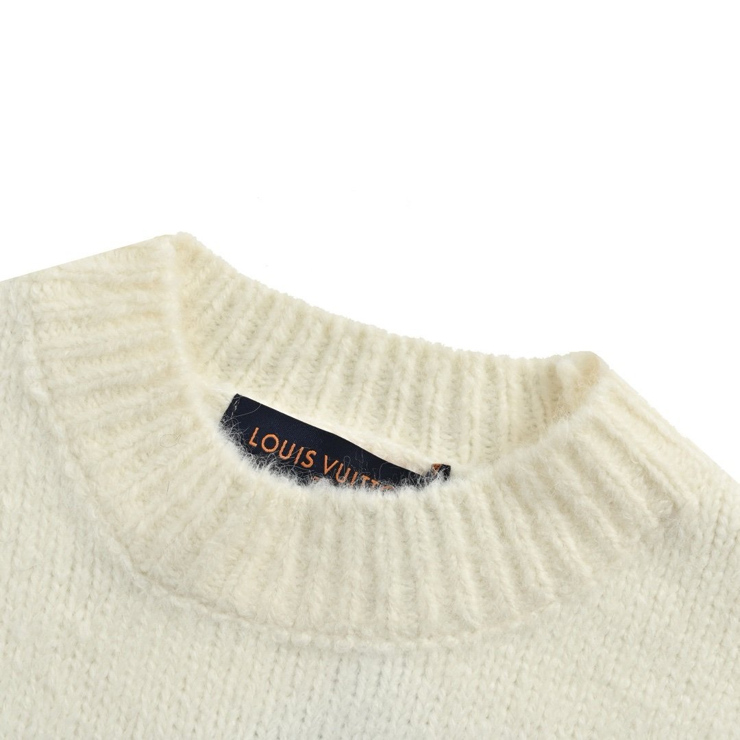 Louis Vuitton LV Intarsia Sweater White - Afbeelding 4