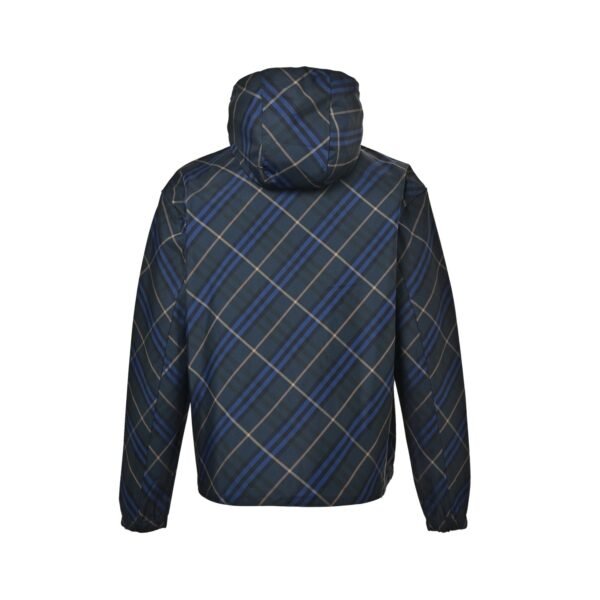 Burberry Checked Windbreaker In Blue - Afbeelding 3