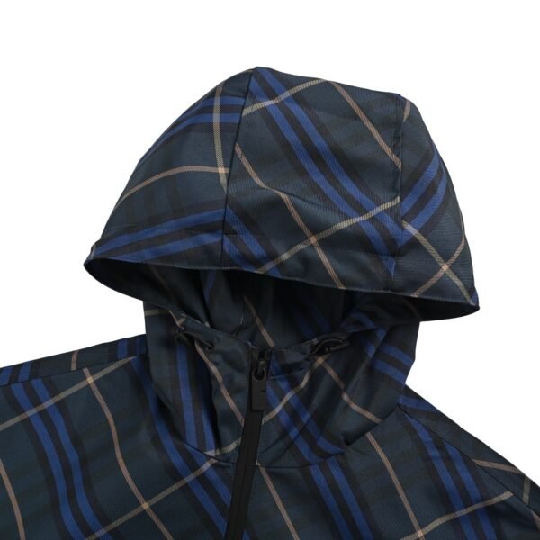 Burberry Checked Windbreaker In Blue - Afbeelding 4