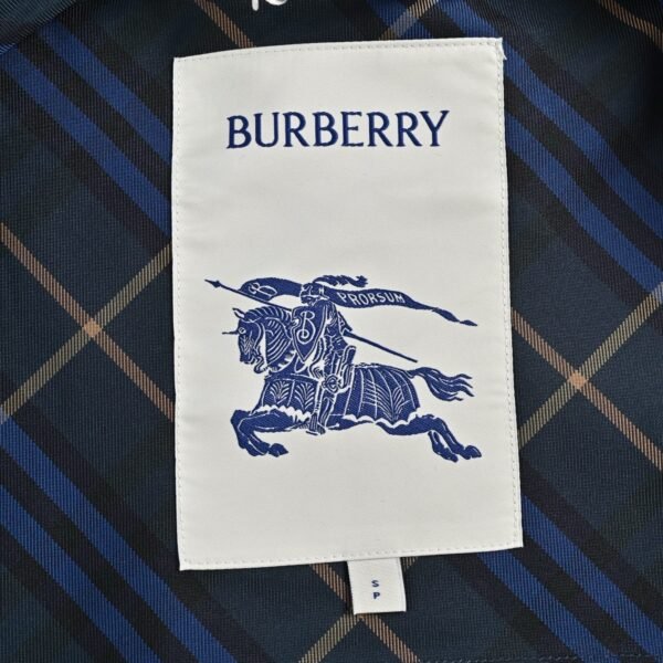 Burberry Checked Windbreaker In Blue - Afbeelding 5