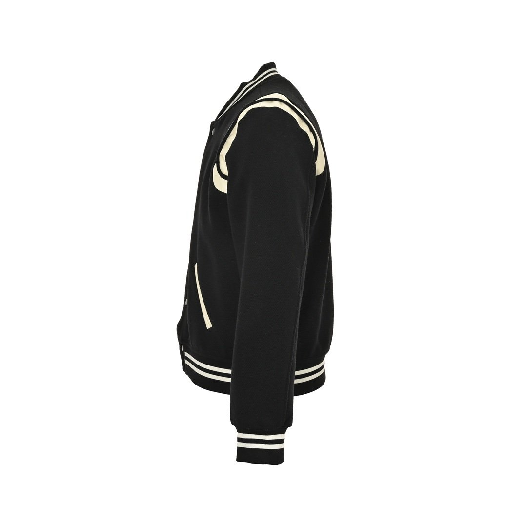 Saint Laurent Wolblend Bomber Jack Black/White - Afbeelding 2