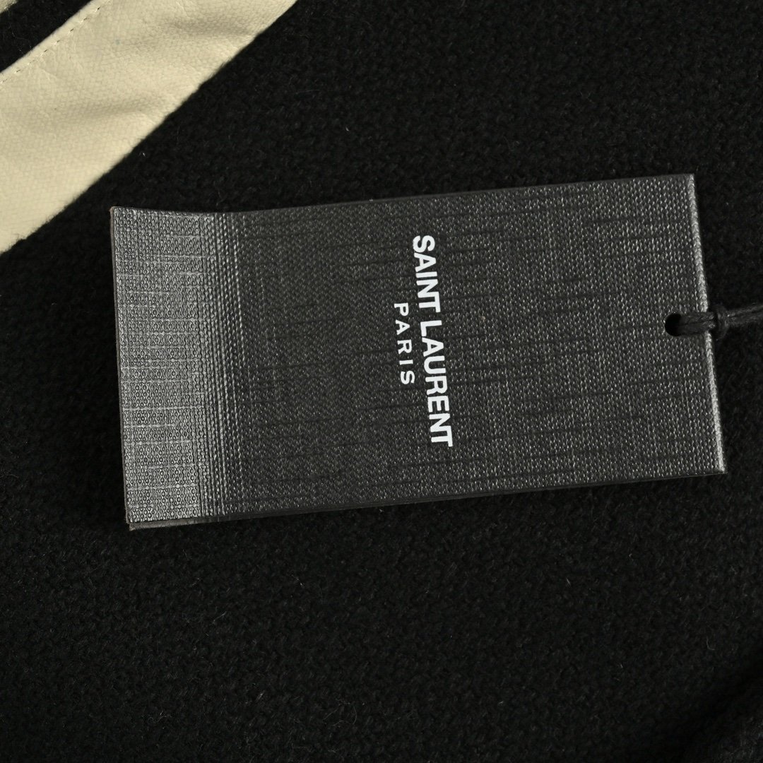 Saint Laurent Wolblend Bomber Jack Black/White - Afbeelding 5