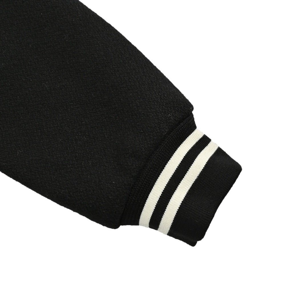 Saint Laurent Wolblend Bomber Jack Black/White - Afbeelding 6