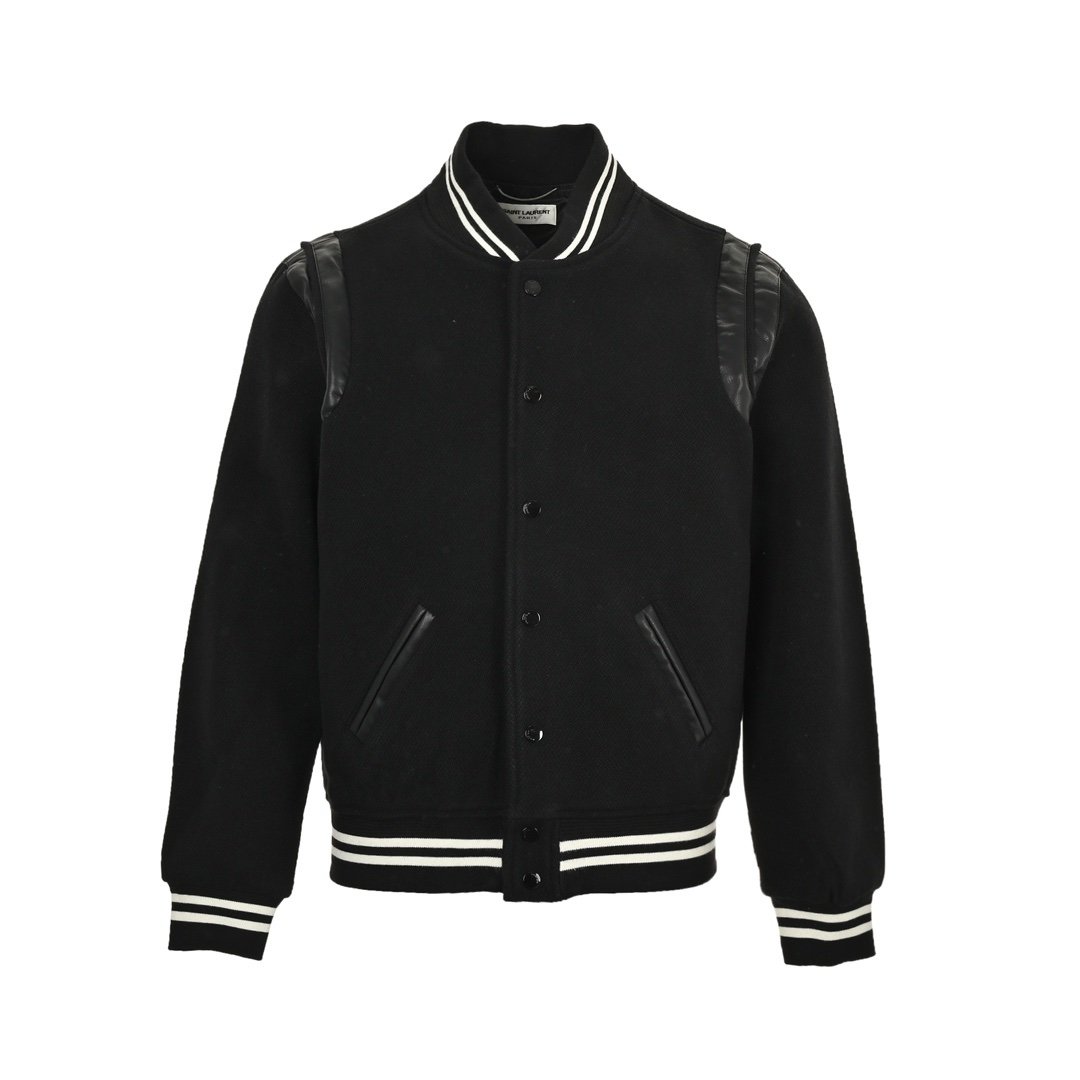Saint Laurent Wolblend Bomber Jack Black