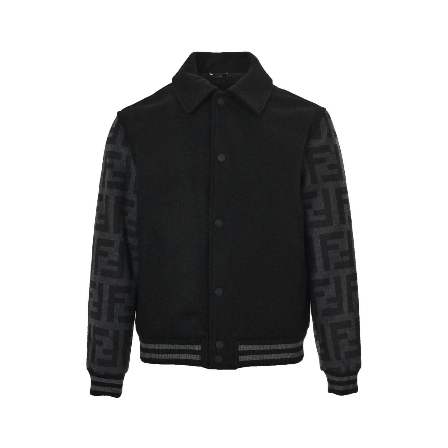 Fendi Blouson Wool Jacket Black