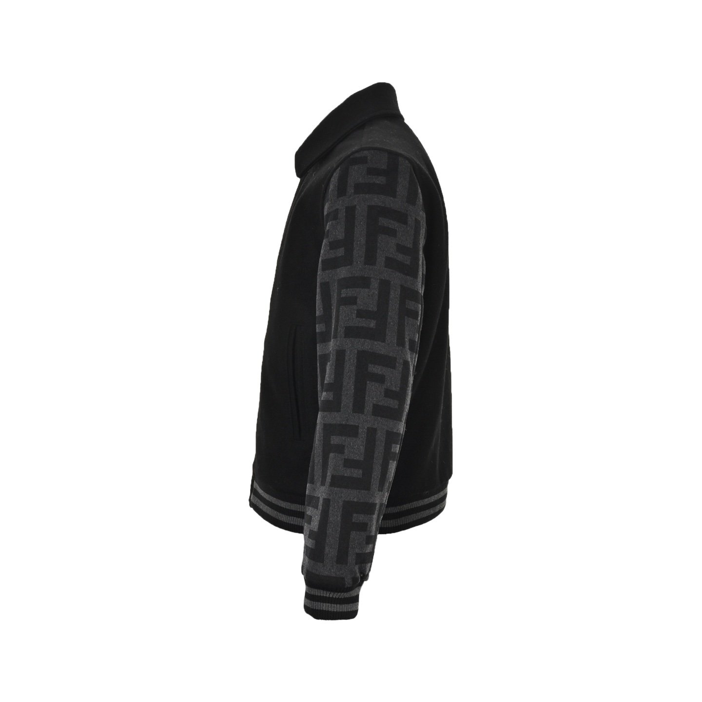 Fendi Blouson Wool Jacket Black - Afbeelding 2