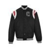 Celine Homme Teddy Logo-Appliquéd Satin Varsity Jacket Black