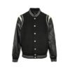 Givenchy Varsity Jack In Cotton Black Leather