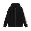 Burberry Black Logo Print Rylee Zip Up Hoodie