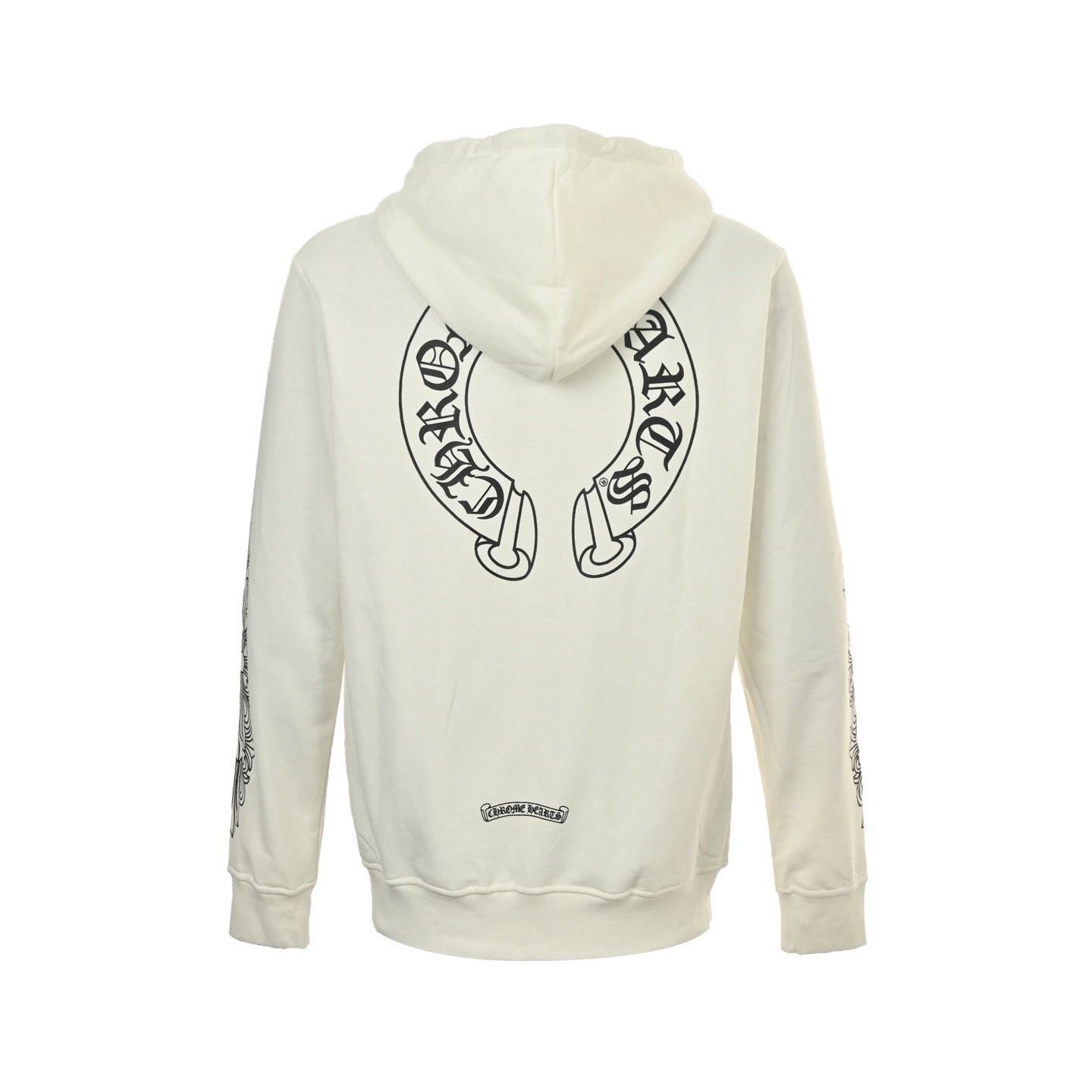 Chrome Hearts Horseshoe Logo Zip Up White - Afbeelding 3