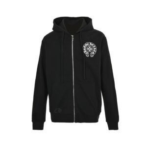 Chrome Hearts Horseshoe Logo Zip Up Black