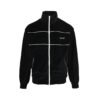 Celine Black Logo Embroidered Corduroy Cotton Zipped Bomber Jacket