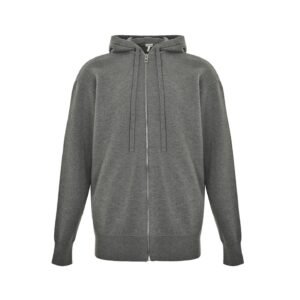 Alternative view of Loewe Logo-Embossed Wool Blend Zip Up Grey