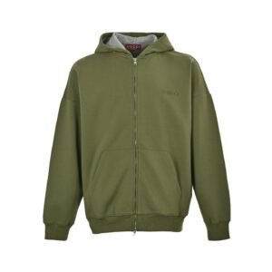 Gucci Embroided Hooded Jersey Zip Up