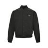 Prada Triangle Logo Bomber Jacket Black