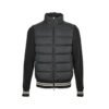 Moncler Padded Cotton Cardigan In Black