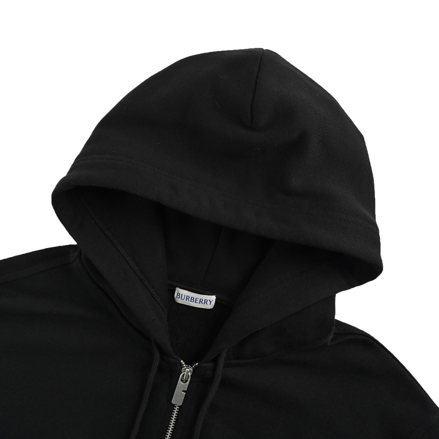 Burberry “Check” Zippered Hoodie Black - Afbeelding 4