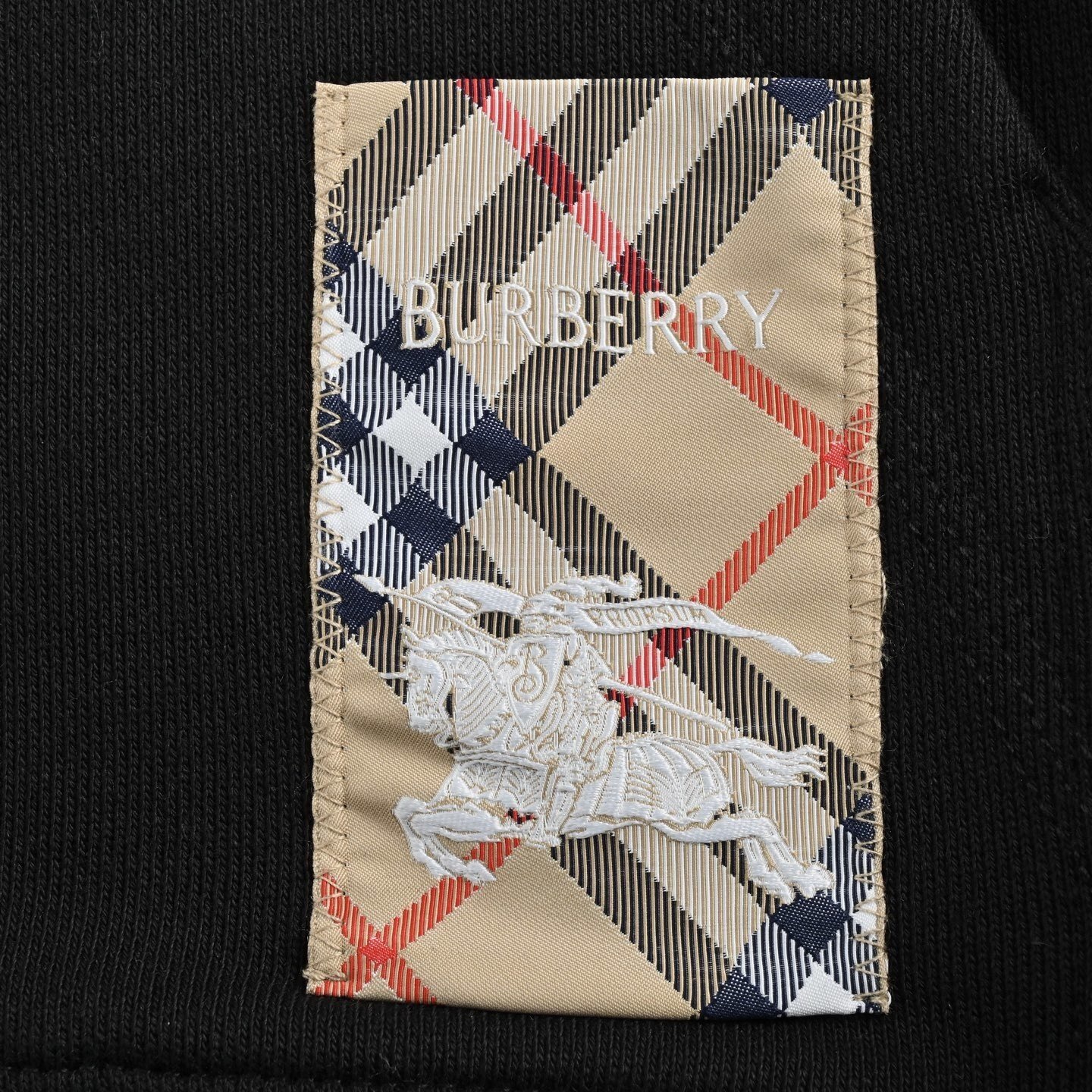 Burberry “Check” Zippered Hoodie Black - Afbeelding 5