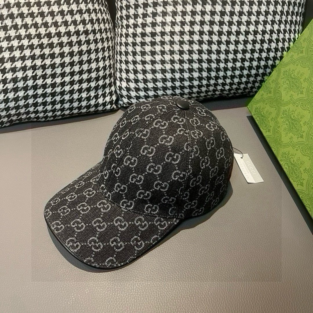 Gucci GG Supreme Baseball Cap Black White - Afbeelding 3